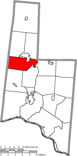Map of Brown County Ohio Highlighting Pike Township